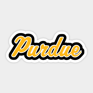 Purdue Retro Script Sticker